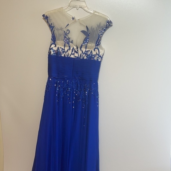 Prom,Wedding Guest ,Dress ,Royal Blue,Lace Overlay,Size 4 - Picture 8 of 9